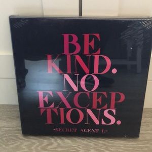 Quotable canvas BE KIND. NO EXCEPTIONS. NEW